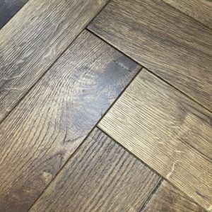 Double Smoked Oak 4/18 x 92mm x 600mm Brushed & Oiled Parquet Flooring